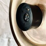 Vintage ceiling light in brass and bubbled glass