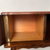 Vintage carved wooden bedside table