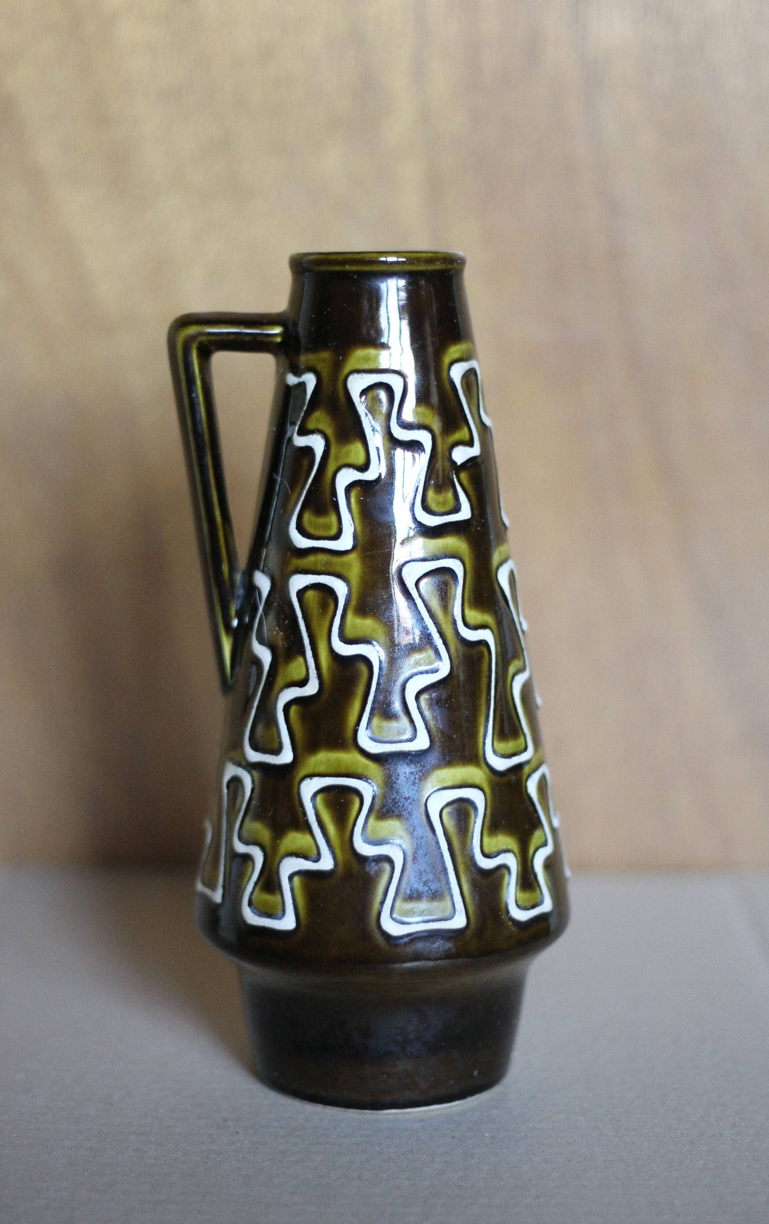 West Germany ceramic vase 2001/25, decorative vase, flower pot