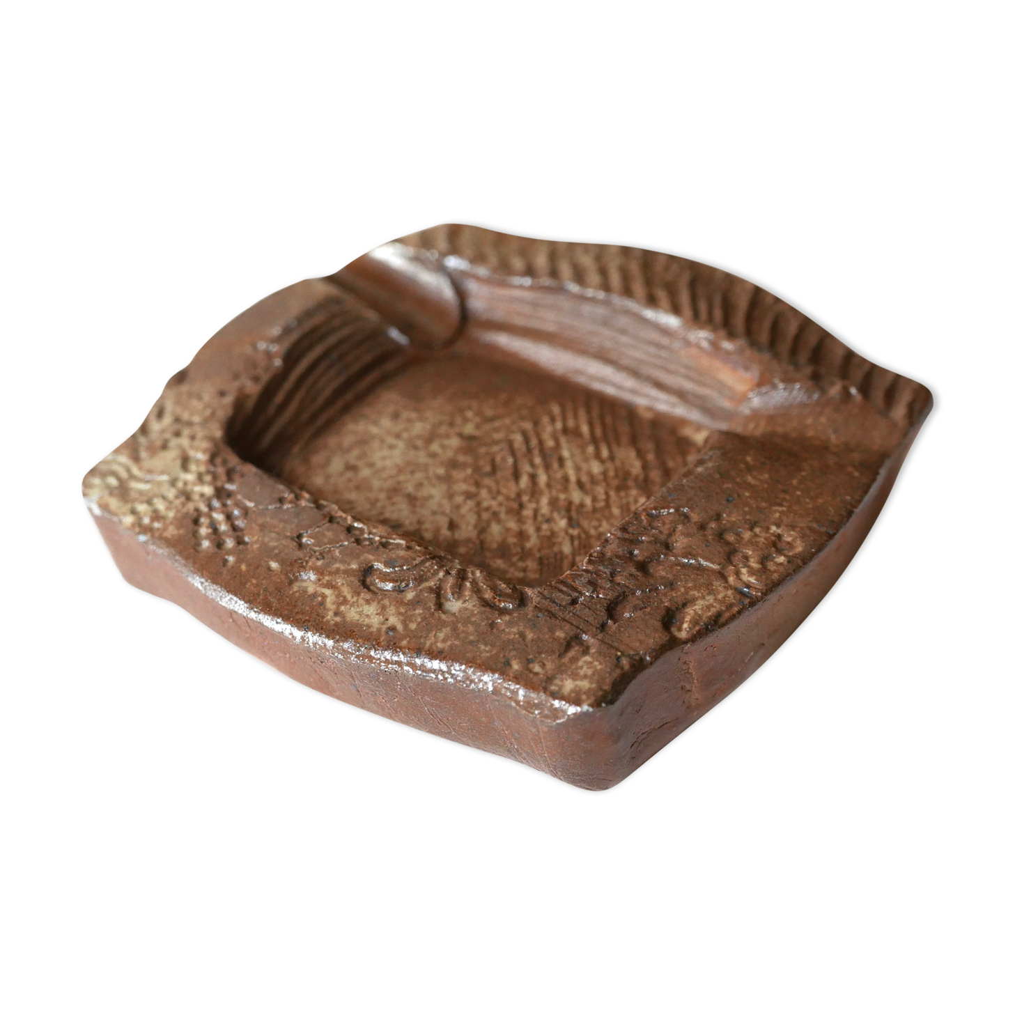 Barbara Delfosse sandstone ashtray, La Borne, 1960s