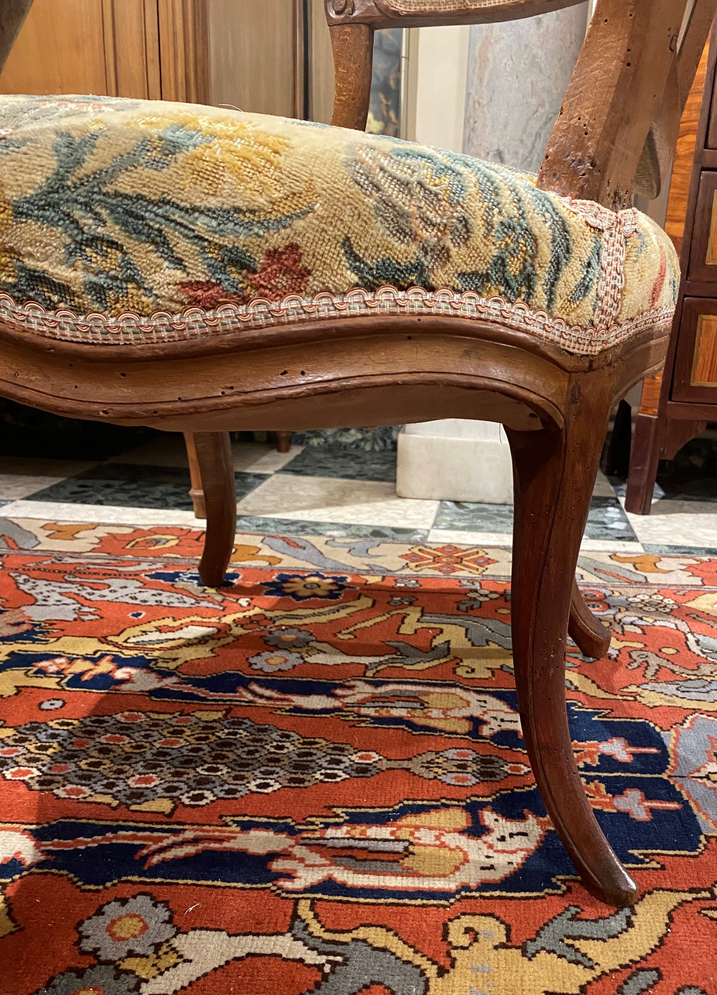 Paire de fauteuils d'époque Louis XV