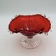 Coupe en verre soufflé rouge