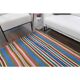 Vintage Turkish Oushak Handmade Wool Cotton Blue Kilim Area Rug 154x230