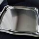 Large stainless steel serving tray 38 x 45.5 cm