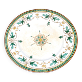 Set of 2 ART NOUVEAU flat plates in Sarreguemines Maple earthenware 1900