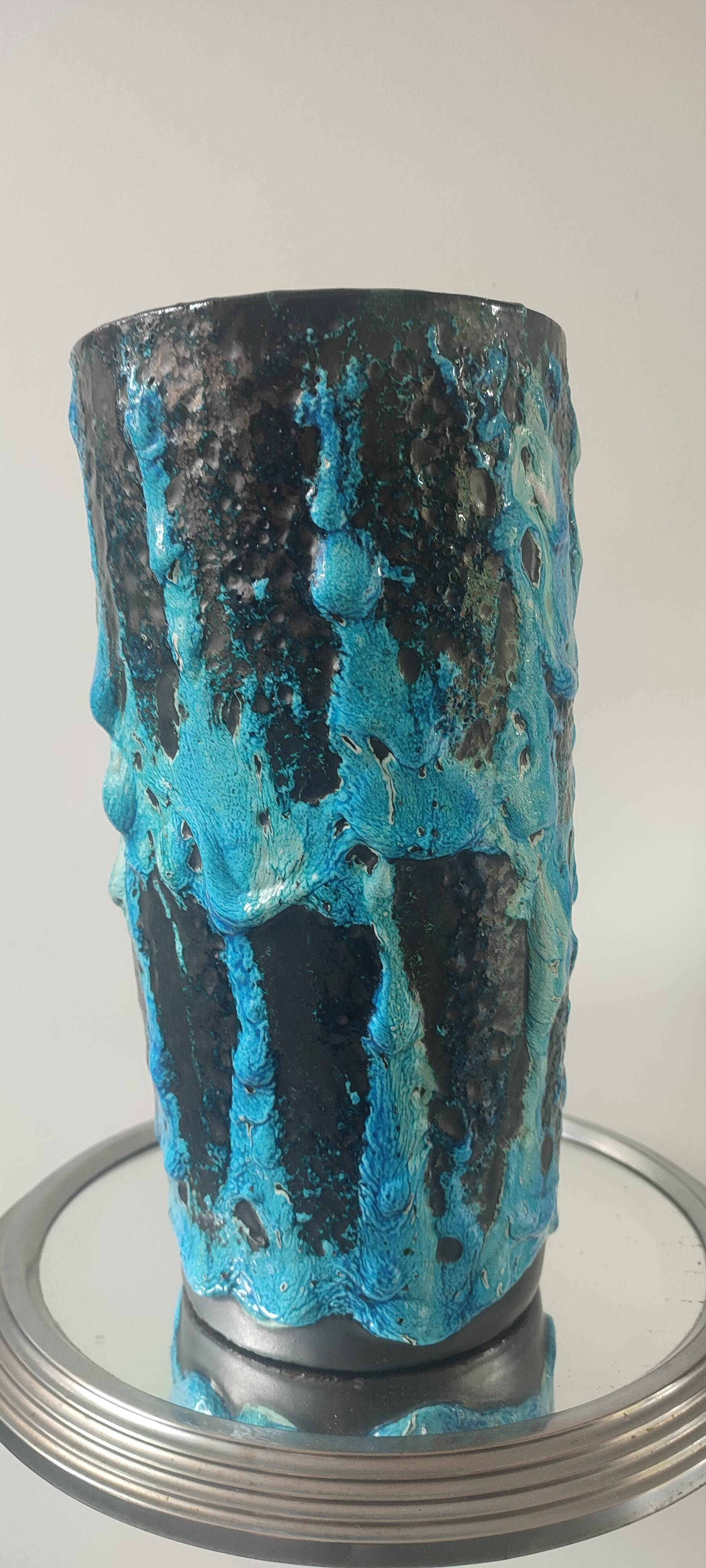 Large Vase Jug Enamels of the Glaciers Cyclops Charles Cart.