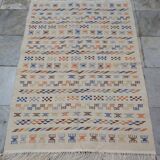 Tapis style berbère multicolore avec certificat d'authenticité
