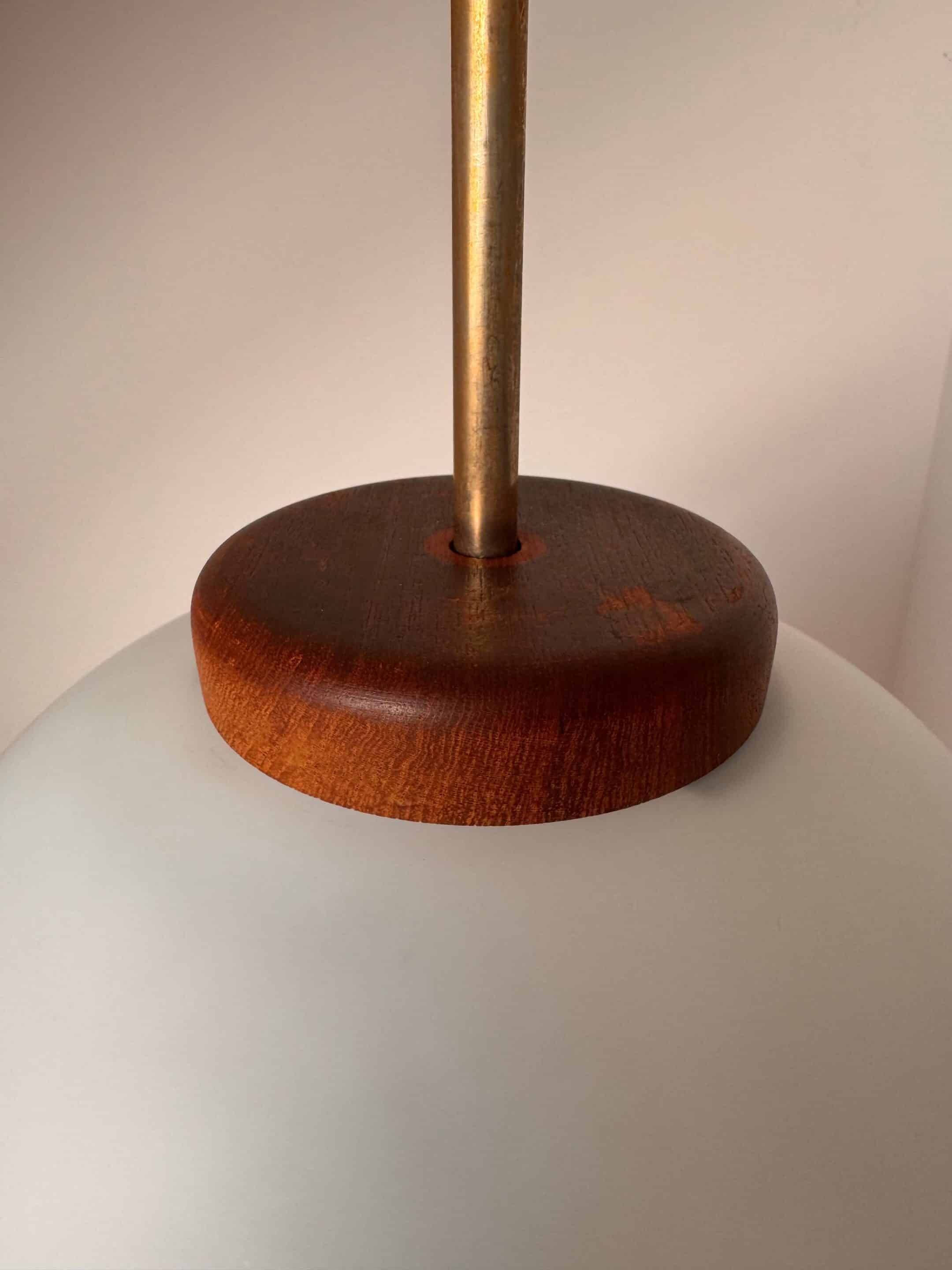 "Teak-Kina" pendant light, Bent Karlby for Lyfa, 1950s