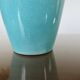 Turquoise cracked ceramic "amphora" lamp, numbered 50 60s