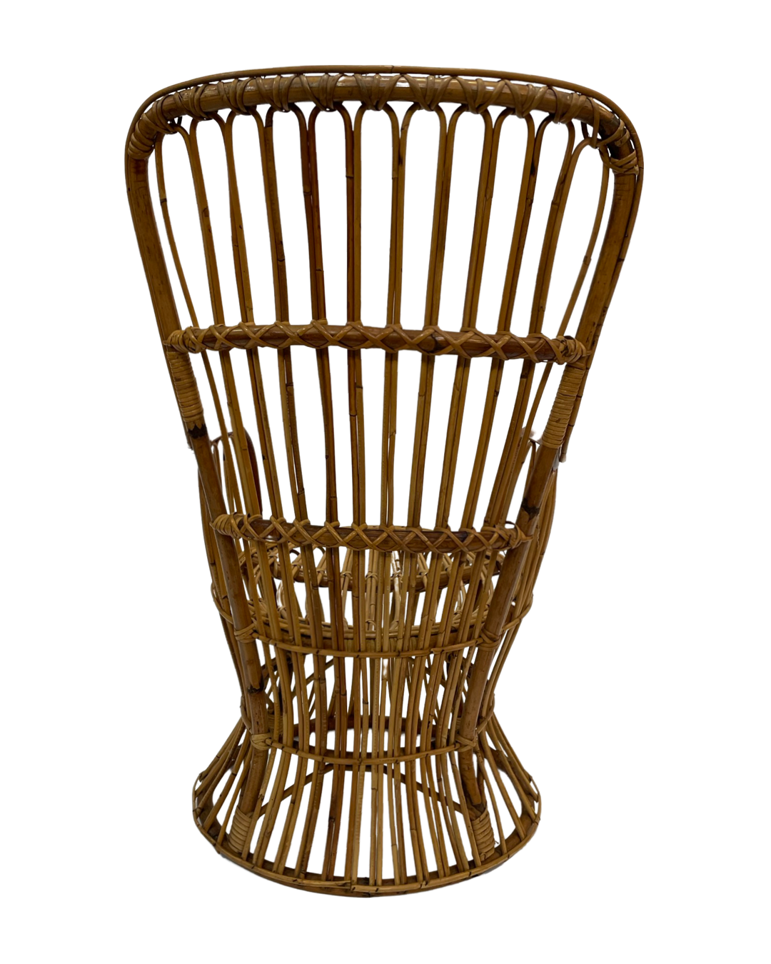 Set of two mid century rattan armchairs by bonacina 1950 design