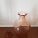 Vintage pink glass liqueur carafe