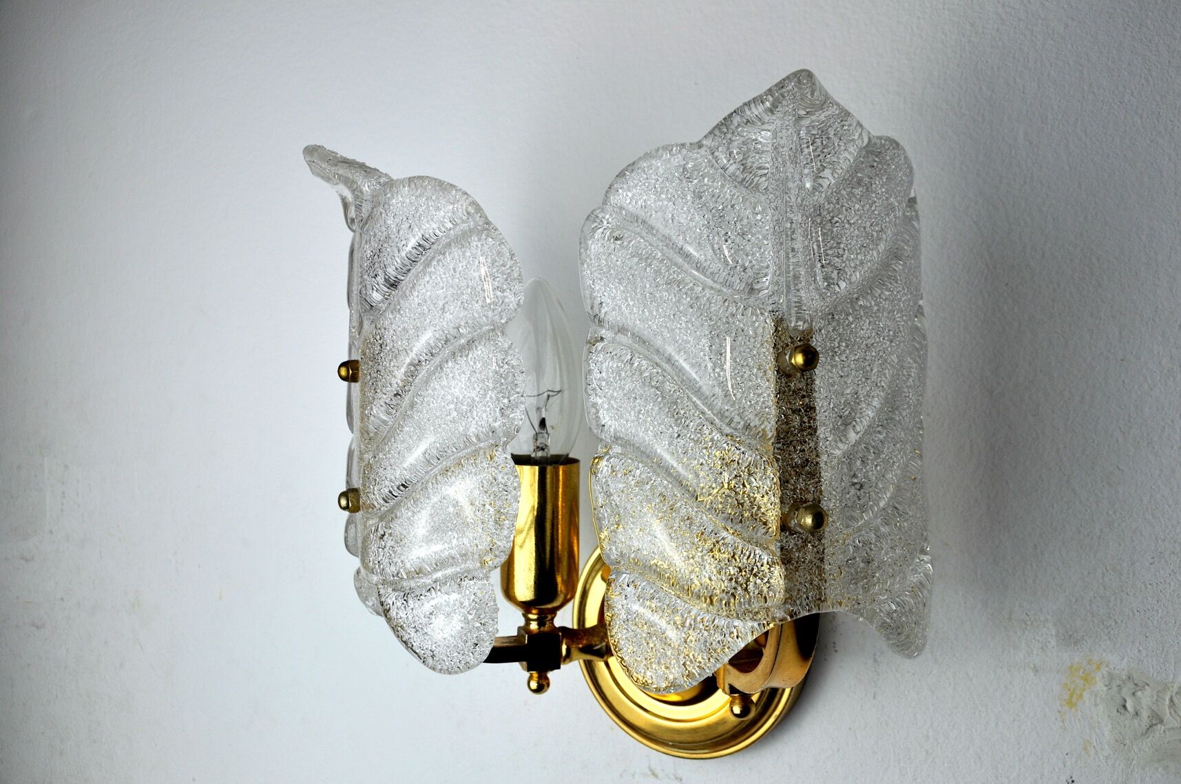 Flower wall lamp, Murano glass, Italy, 1970