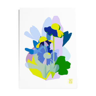African daisy - illustration en édition limitée, format a4 (veridis quo, elisa brouet)