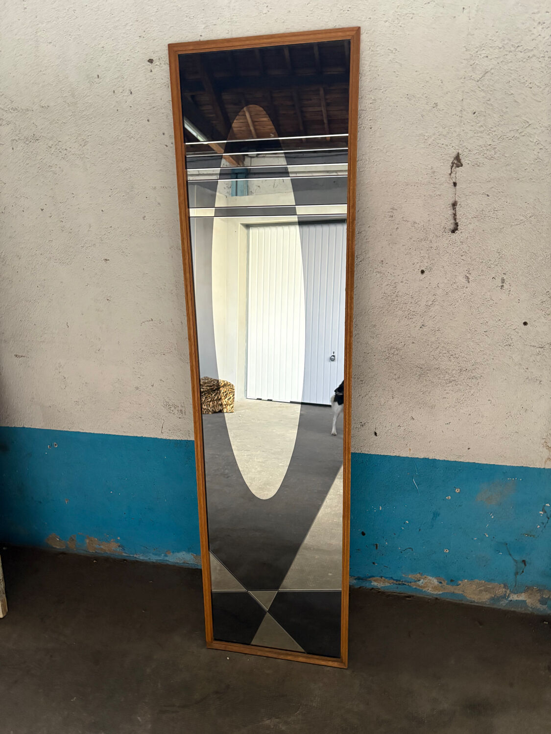 Graphic mirror, Jacques Hitier for Marly brothers. 1960