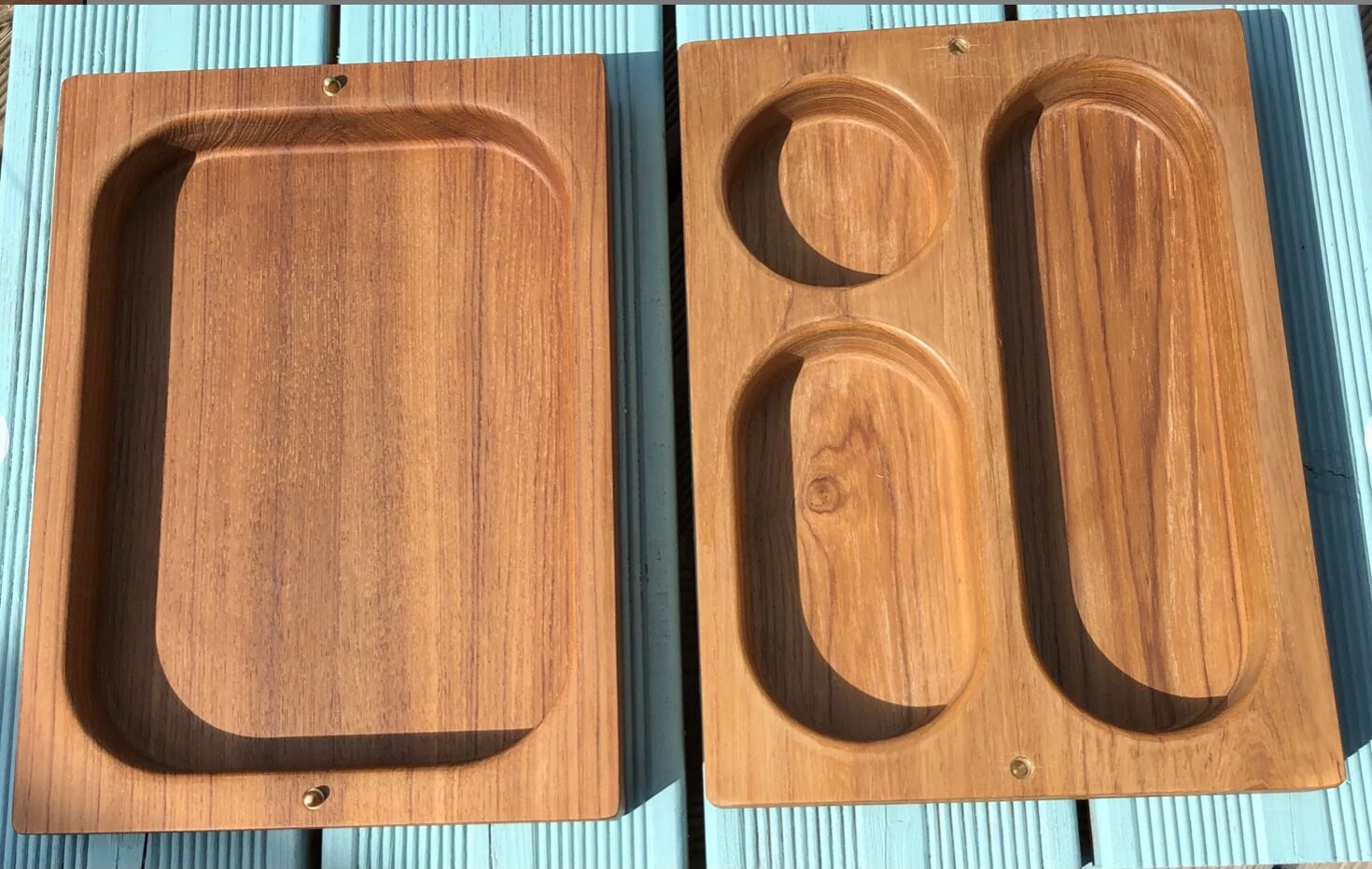 Massive Danish-made teak box 60s without hinges