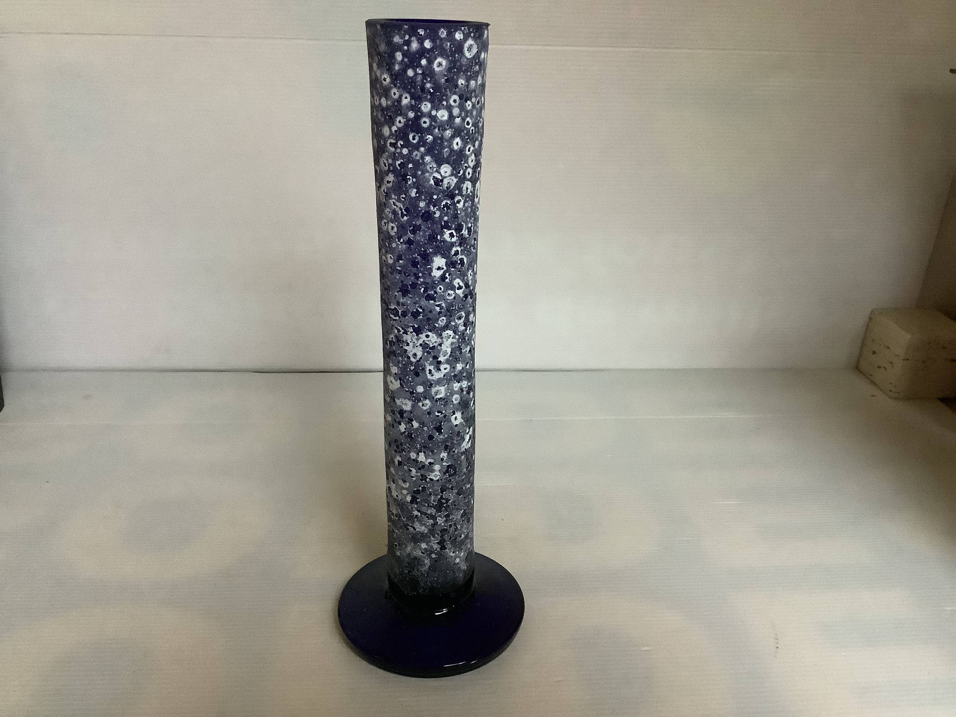 Large cobalt blue Scavo soliflore vase