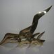 Wall Decoration Set 4 X Seagull / Swallow / Bird. Brass 70 / 80s