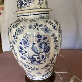 Moustier blue bird lamp and lampshade
