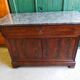 Chest of drawers bahut louis philippe in mahogany gray marble of the nineteenth century