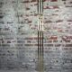 Vintage 80'S halogen floor lamp in gilded brass