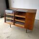 Antique teak craft shop furniture / counter / haberdashery display cabinet.
