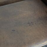 Great set of 8 stylish vintage sheepskin dining chairs with character