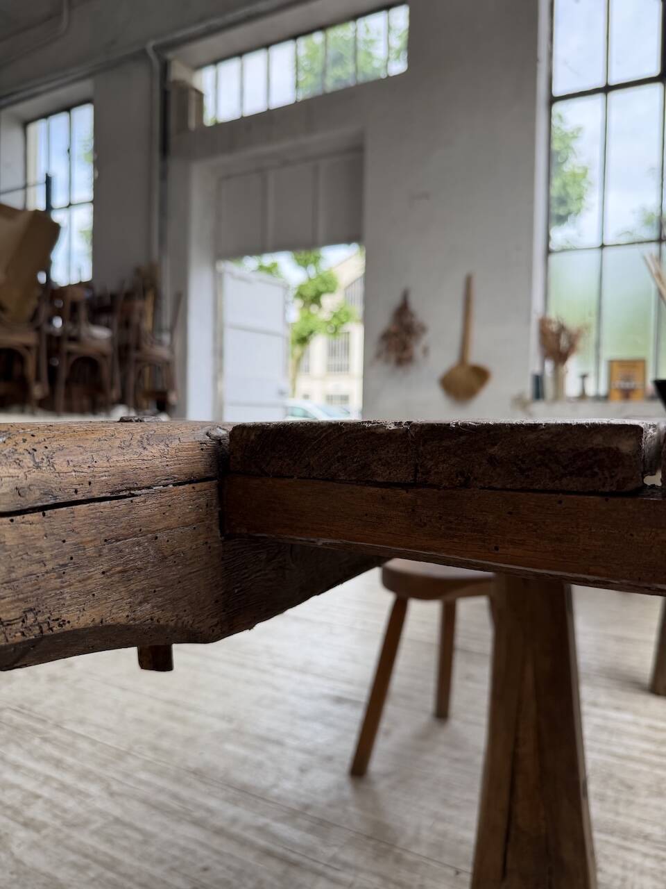 Brutalist popular art table XXL 3.5m/4m pine and oak