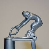 Pewter jug with a faun lid top by GAB Tenn, Sweden 1933