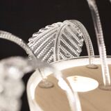 Luxury Barovier & Toso Chandelier, Murano Pulegoso Glass, 1950s