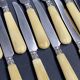 Set of 12 dessert knives with stainless steel blade and silver ferrule Régence