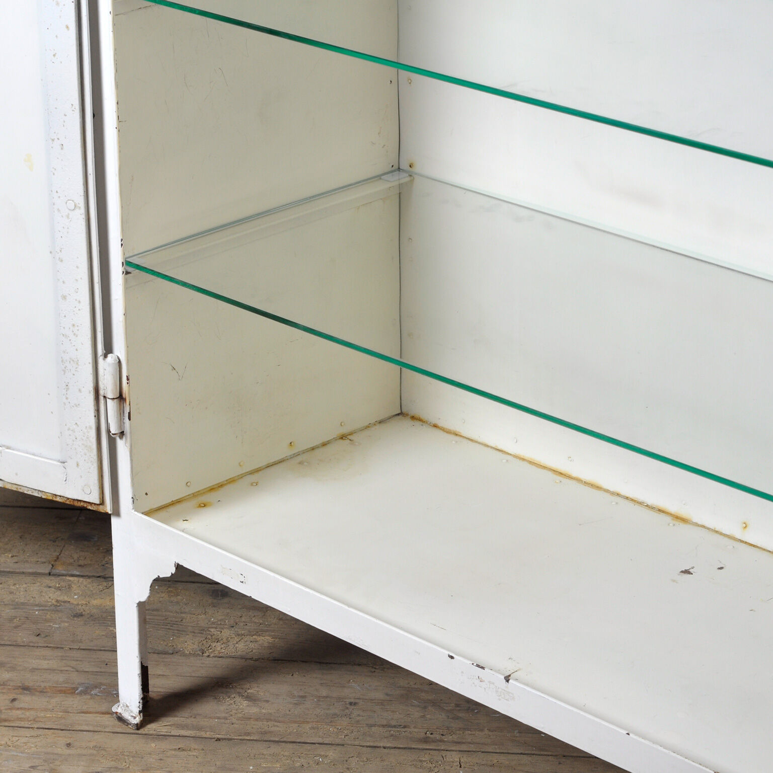 Vintage iron medical cabinet, 1940s