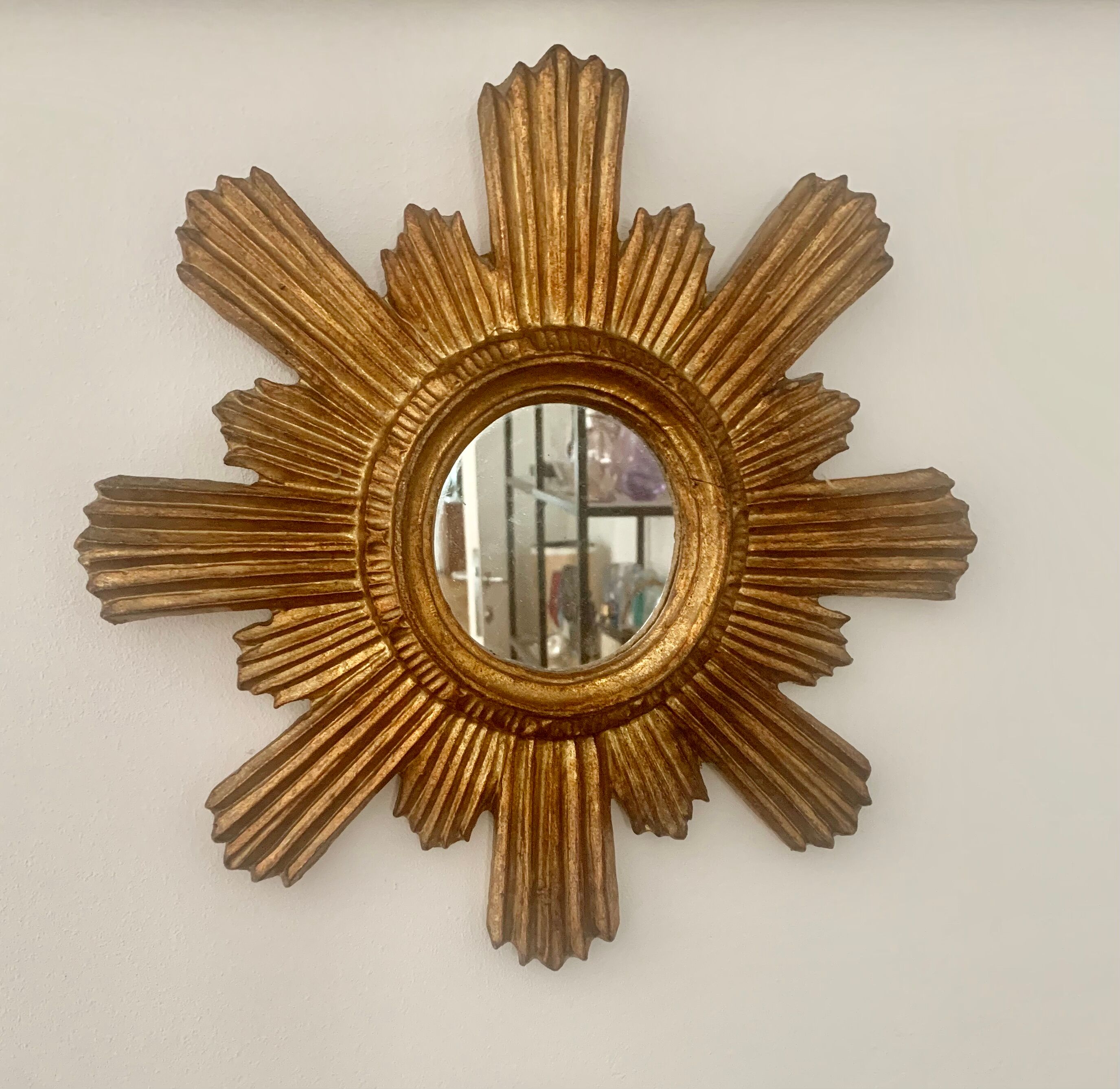 Vintage sun mirror, Italy 1950s