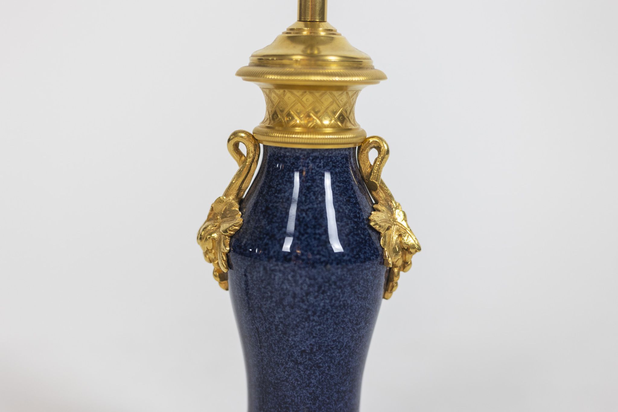 Porcelain and bronze lamp, circa 1880