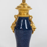 Porcelain and bronze lamp, circa 1880