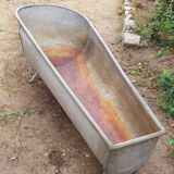 Old zinc bathtub