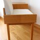 Entry bench, modular Scandinavian telephone bench, teak, 1960.