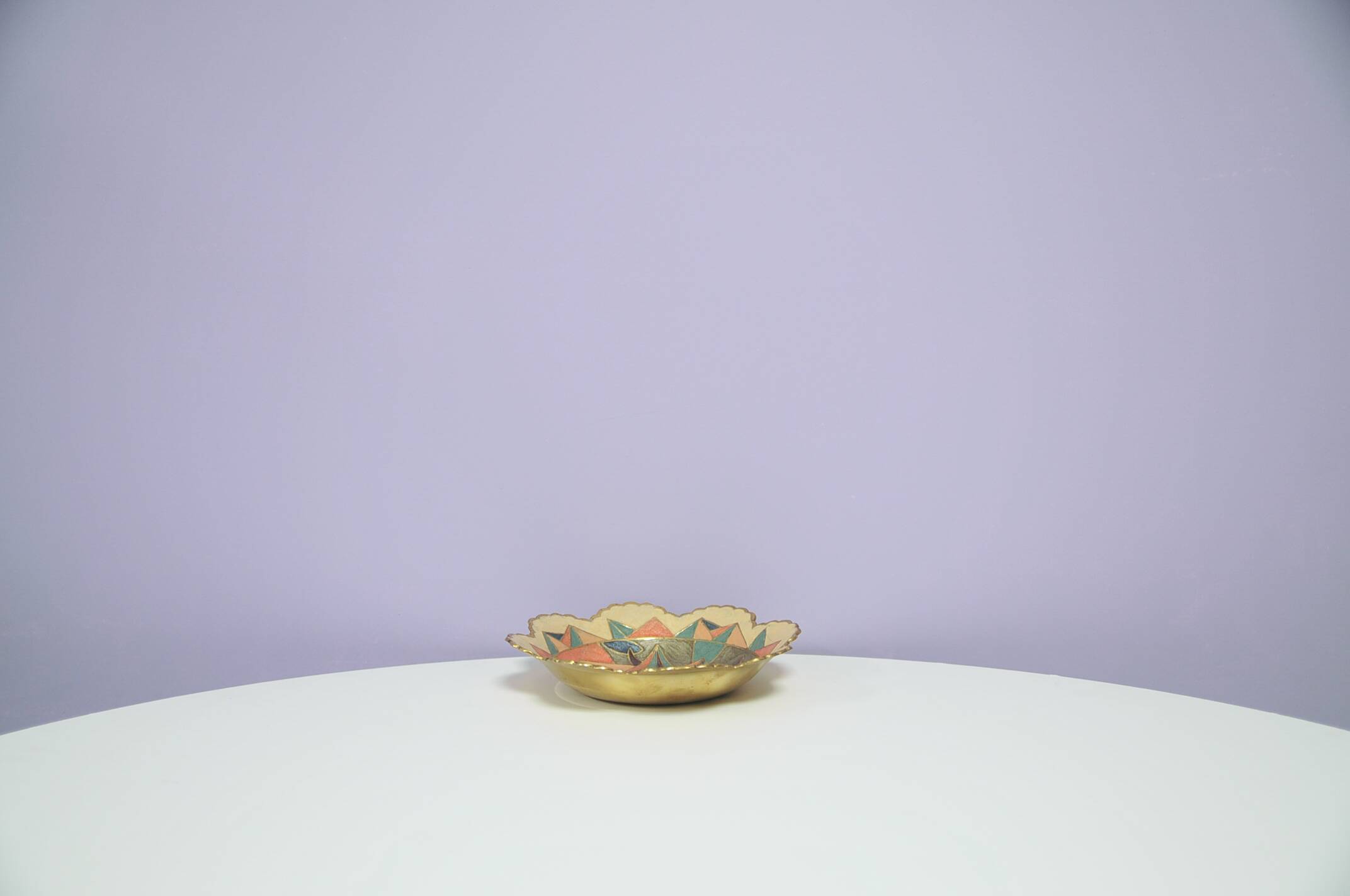 Solid copper decorative bowl