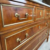 Louis XVI style chest of drawers in cherry wood, 20th century period