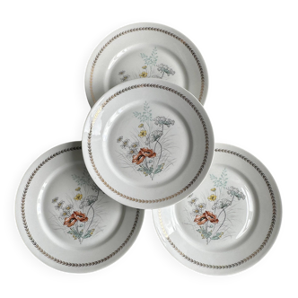 4 Vierzon Limoges porcelain plates.