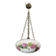 Vintage Glass Chandelier with Floral Decorations, Gallè Style, 1960
