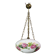 Vintage Glass Chandelier with Floral Decorations, Gallè Style, 1960