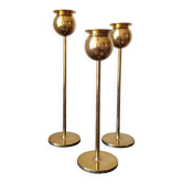 Bougeoirs Pierre Forssell, laiton, Skultuna, Scandinavian Modern