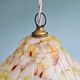 Art Deco pendant light in multi-colored speckled glass, 1930