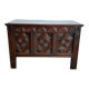 19th century oak castle chest