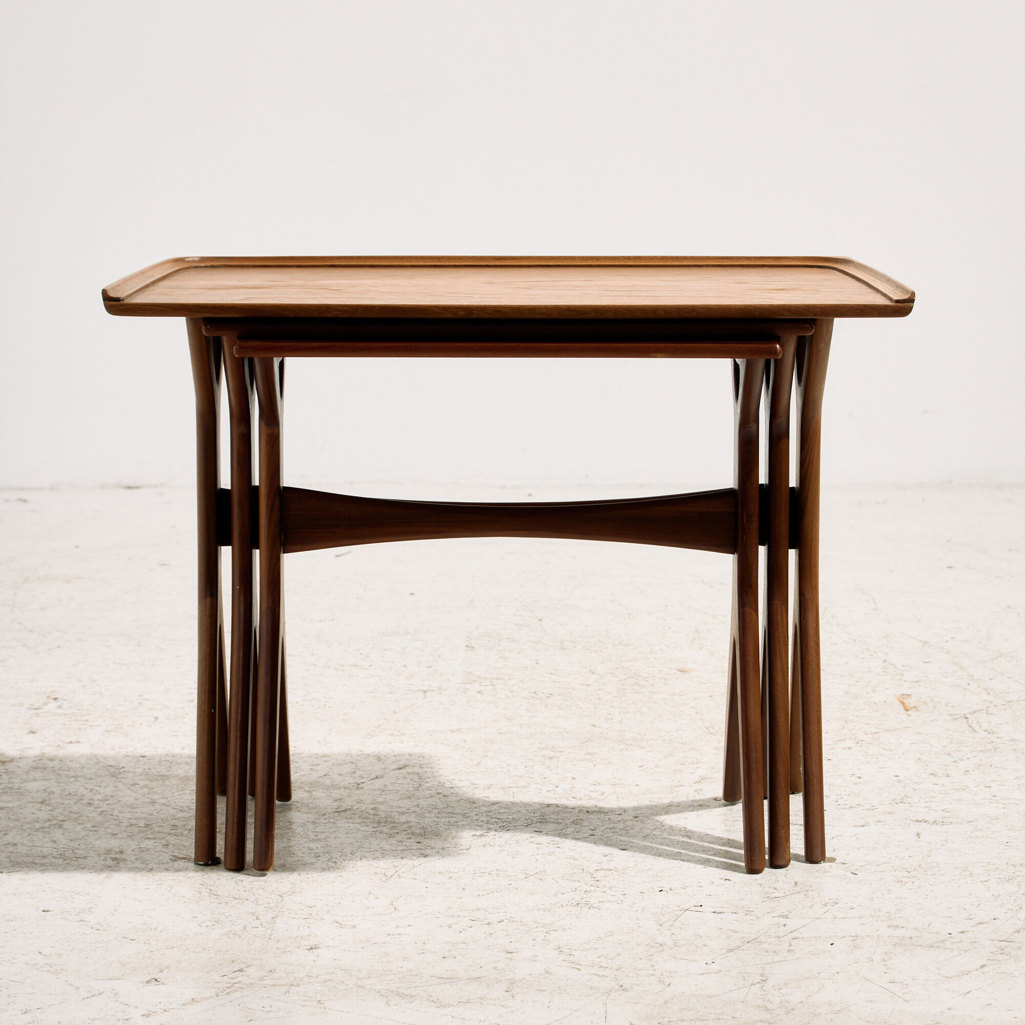 Tables gigognes en teck par Johannes Andersen pour CFC Silkeborg, ensemble de 3