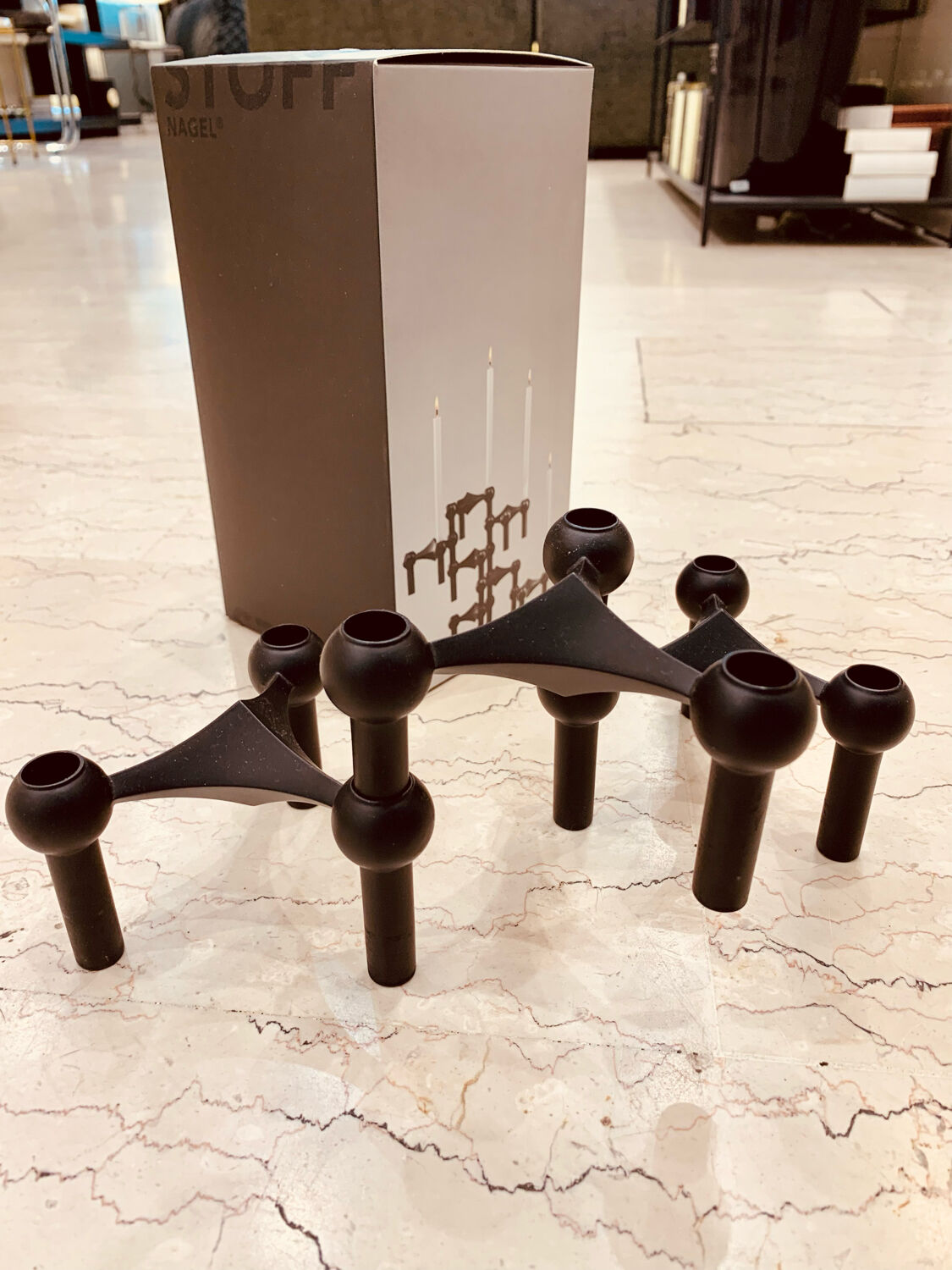 Stoff Nagel candle holders
