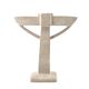 Moroccan candle holder in carved white beige stone, 1970s.