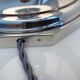 Silver metal candlestick lamp foot