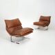 Pair of “Onda” armchairs by Giovanni Offredi for Saporiti, 1970s