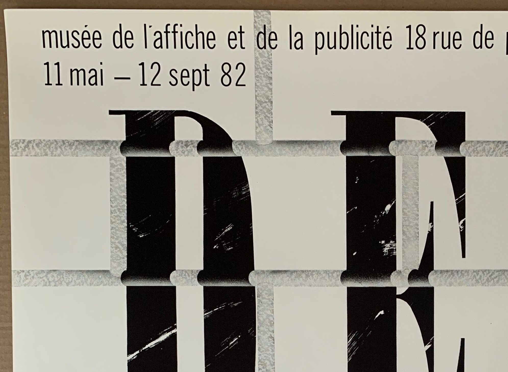 Vidal's poster published in lithograph in 1982 for the Musée de l'affiche et de la publicité